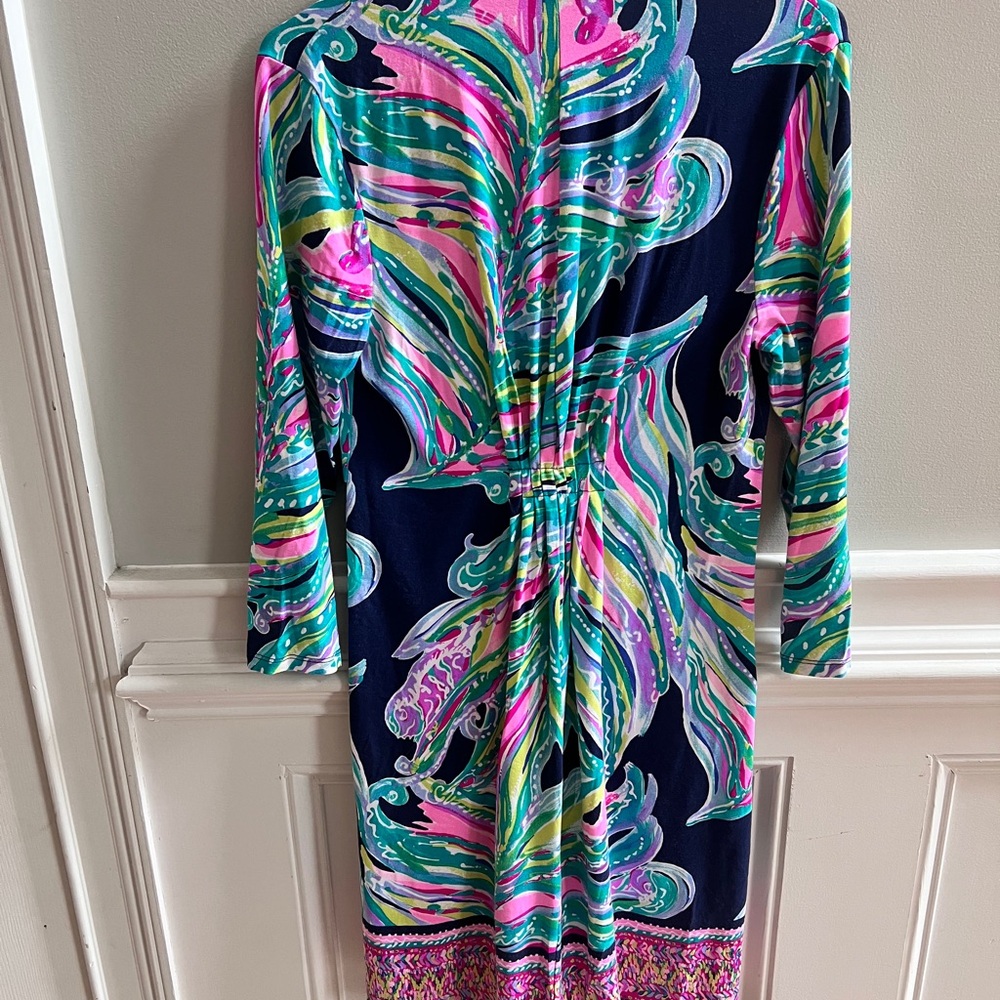 🌴 Lilly Pulitzer Long Sleeve Wrap-Style Dress | Size M - Picture 6 of 6